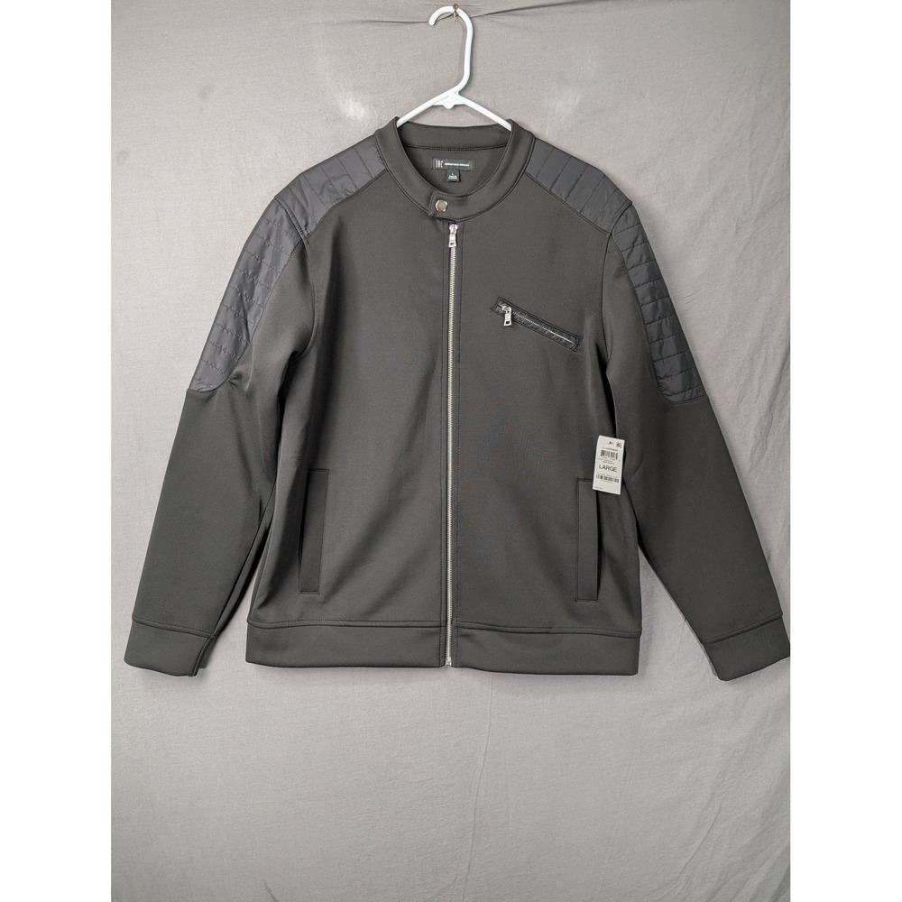 INC International Concepts Mens Quilted Shoulder Full Zip Bomber Jacket